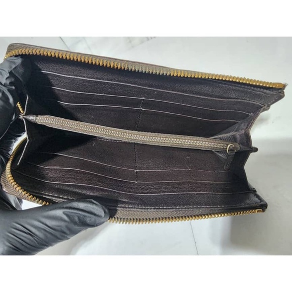 Authentic Gucci Leather Zip Wallet Chocolate Brown - Picture 9 of 10